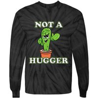 Not A Hugger Personal Boundaries Introvert Warning Tie-Dye Long Sleeve Shirt