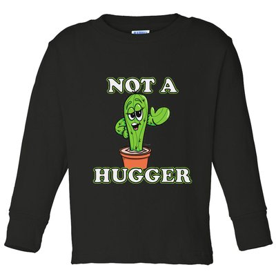 Not A Hugger Personal Boundaries Introvert Warning Toddler Long Sleeve Shirt