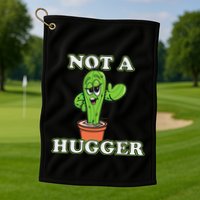 Not A Hugger Personal Boundaries Introvert Warning Golf Towel