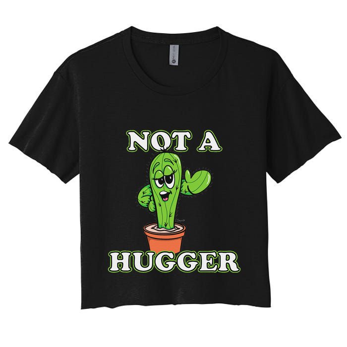 Not A Hugger Personal Boundaries Introvert Warning Crop Top