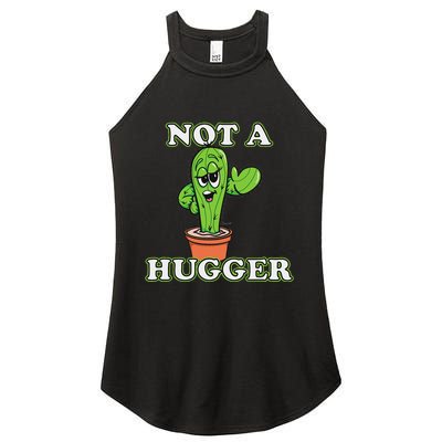 Not A Hugger Personal Boundaries Introvert Warning Women's Perfect Tri Rocker Tank