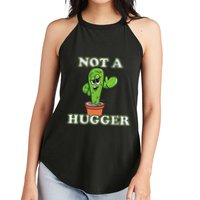 Not A Hugger Personal Boundaries Introvert Warning Women's Perfect Tri Rocker Tank