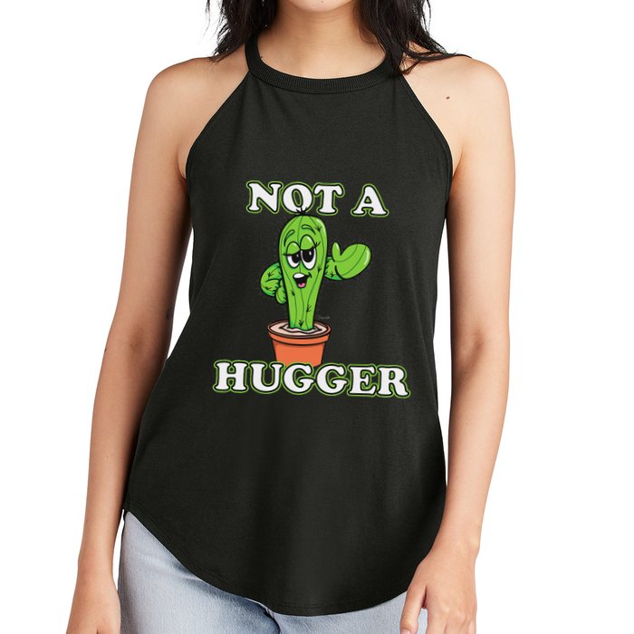 Not A Hugger Personal Boundaries Introvert Warning Women's Perfect Tri Rocker Tank