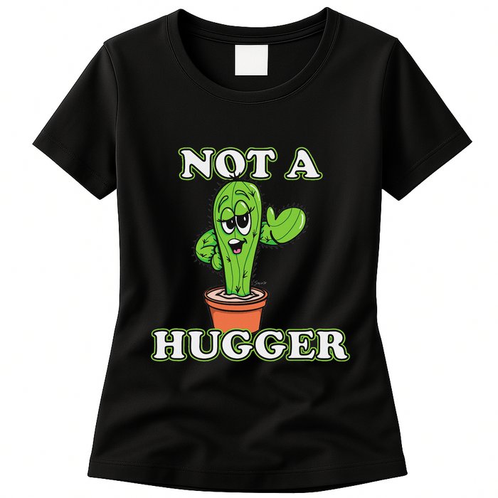 Not A Hugger Personal Boundaries Introvert Warning Womens T-Shirt