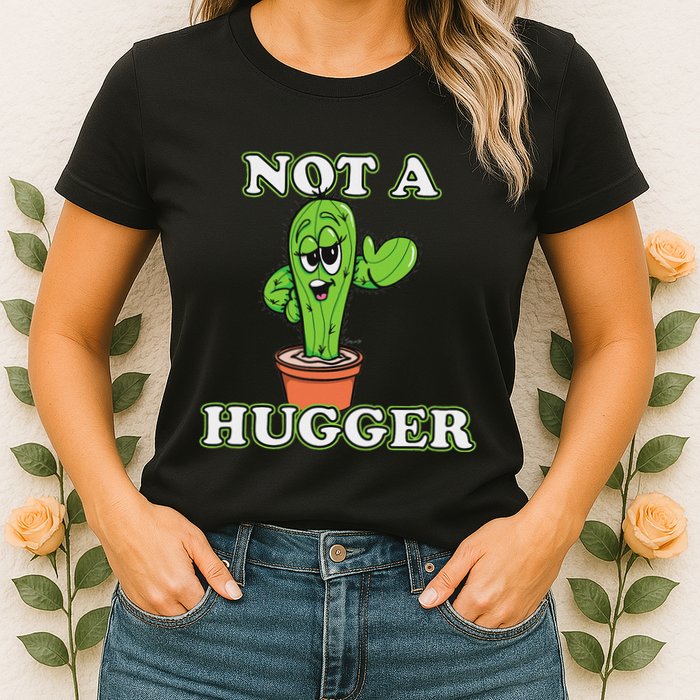 Not A Hugger Personal Boundaries Introvert Warning Womens T-Shirt
