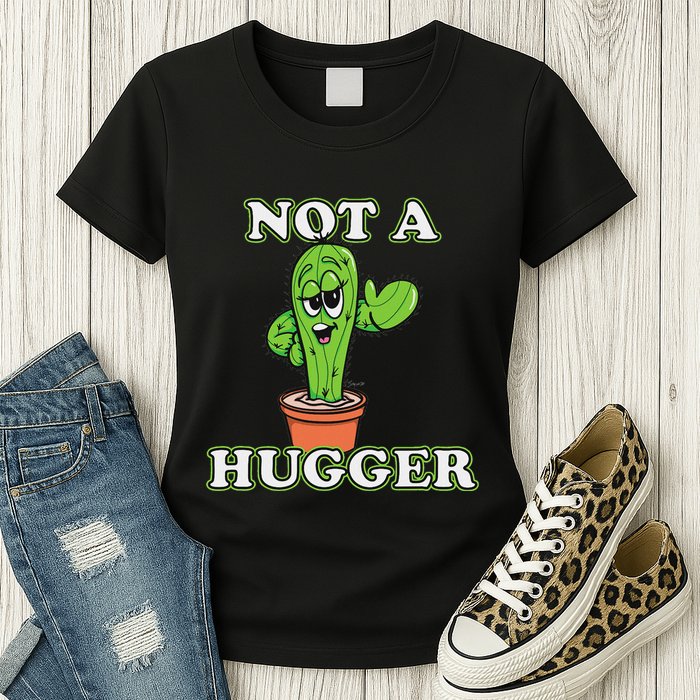 Not A Hugger Personal Boundaries Introvert Warning Womens T-Shirt