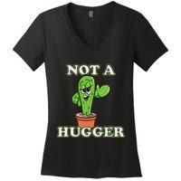 Not A Hugger Personal Boundaries Introvert Warning Women's V-Neck T-Shirt