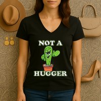Not A Hugger Personal Boundaries Introvert Warning Women's V-Neck T-Shirt