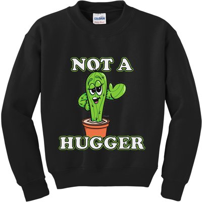 Not A Hugger Personal Boundaries Introvert Warning Kids Sweatshirt