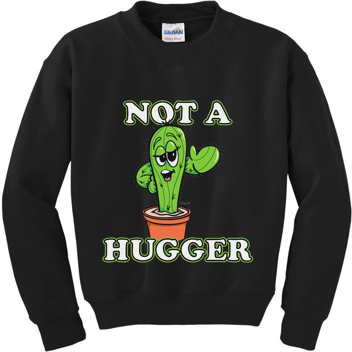Not A Hugger Personal Boundaries Introvert Warning Kids Sweatshirt