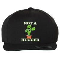 Not A Hugger Personal Boundaries Introvert Warning Wool Snapback Cap