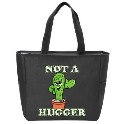 Not A Hugger Personal Boundaries Introvert Warning Zip Tote Bag