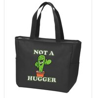 Not A Hugger Personal Boundaries Introvert Warning Zip Tote Bag