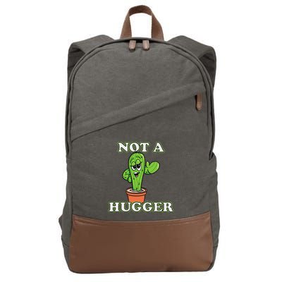 Not A Hugger Personal Boundaries Introvert Warning Cotton Canvas Backpack