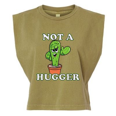 Not A Hugger Personal Boundaries Introvert Warning Garment-Dyed Women's Muscle Tee