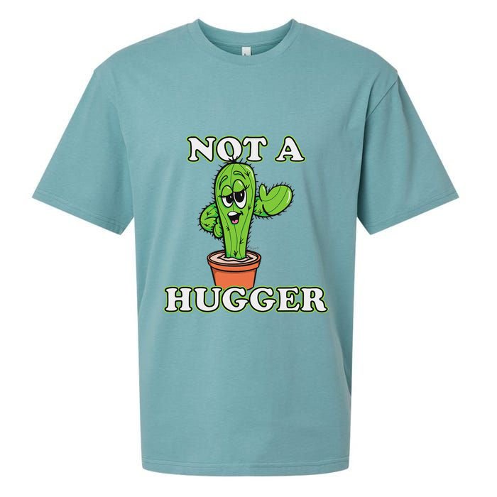 Not A Hugger Personal Boundaries Introvert Warning Sueded Cloud Jersey T-Shirt