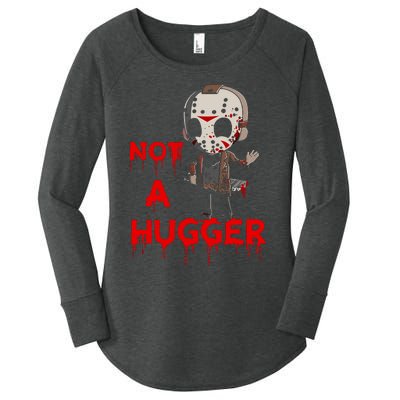 Not A Hugger Funny Jason Friday The 13th Funny Hugger Women's Perfect Tri Tunic Long Sleeve Shirt