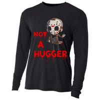 Not A Hugger Funny Jason Friday The 13th Funny Hugger Cooling Performance Long Sleeve Crew