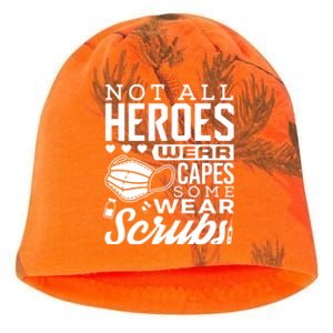 Not All Heroes Wear Capes Some Wear Scrubs Nurse Heroes Gift Kati - Camo Knit Beanie