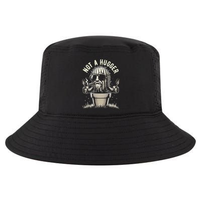 Not A Hugger Funny Vintage Cactus Sarcastic Cool Comfort Performance Bucket Hat