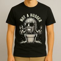 Not A Hugger Funny Vintage Cactus Sarcastic T-Shirt