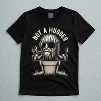Not A Hugger Funny Vintage Cactus Sarcastic T-Shirt