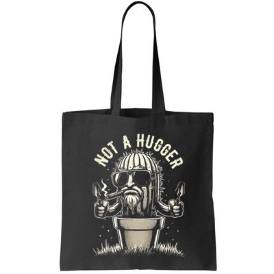 Not A Hugger Funny Vintage Cactus Sarcastic Bag