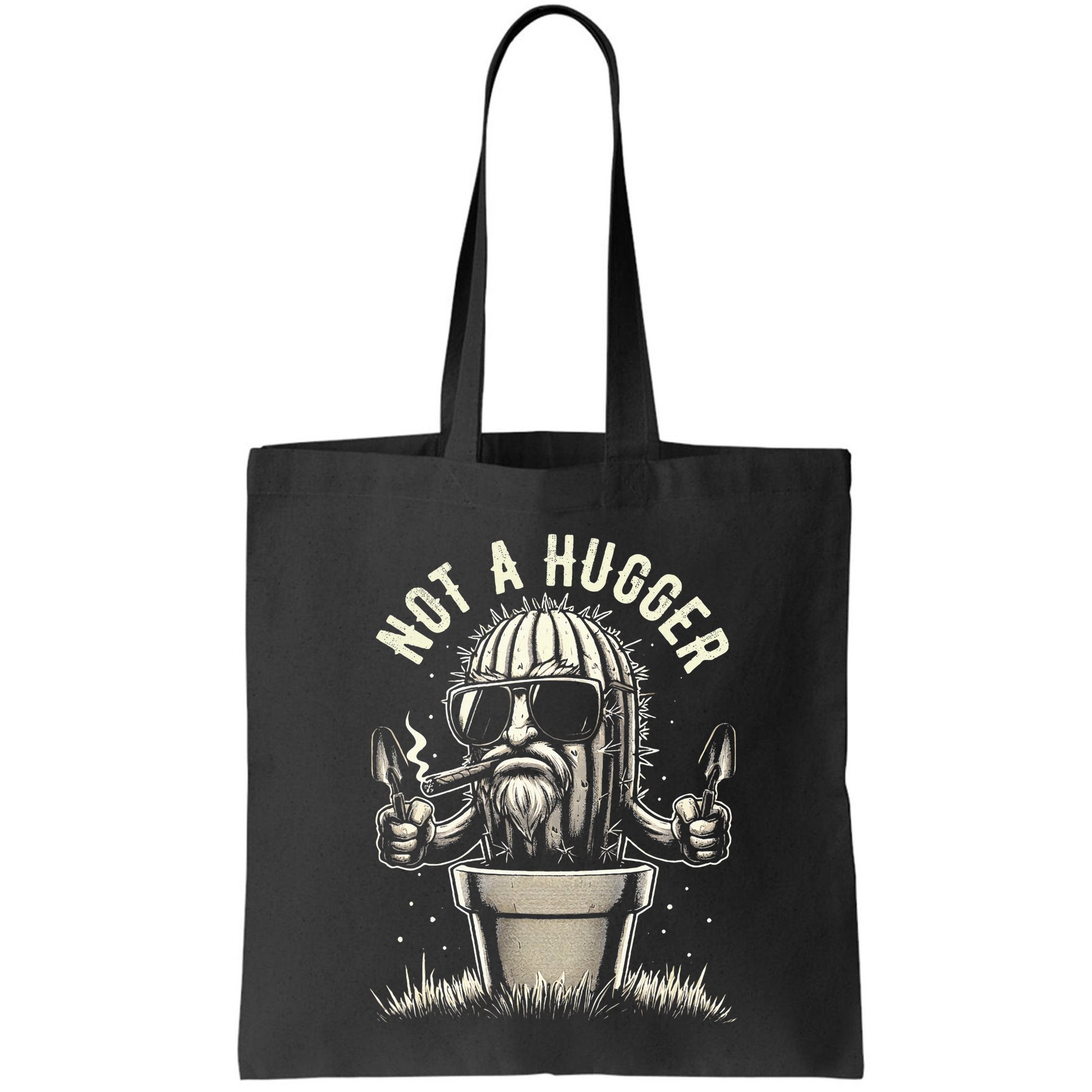 Not A Hugger Funny Vintage Cactus Sarcastic Bag