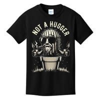 Not A Hugger Funny Vintage Cactus Sarcastic Kids T-Shirt