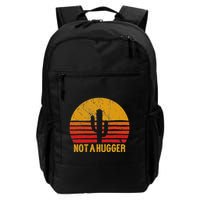 Not A Hugger Cactus Funny Introvert Retro Sunset Daily Commute Backpack