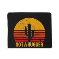 Not A Hugger Cactus Funny Introvert Retro Sunset Mousepad