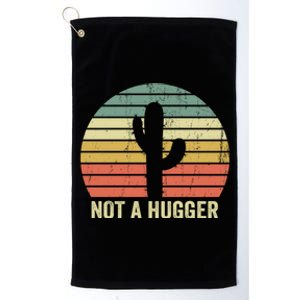 Not A Hugger Funny Cactus Sarcastic Introvert Cute Gift Platinum Collection Golf Towel