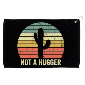 Not A Hugger Funny Cactus Sarcastic Introvert Cute Gift Grommeted Golf Towel