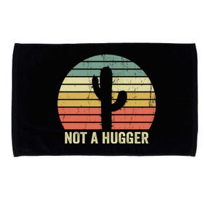 Not A Hugger Funny Cactus Sarcastic Introvert Cute Gift Microfiber Hand Towel