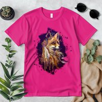 Native American Head Dress Fox Paint Splatter Premium T-Shirt