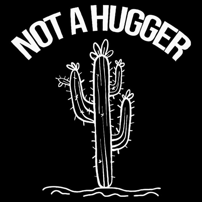 Not A Hugger Funny Vintage Cactus Sarcastic Cooling Performance Crew T-Shirt