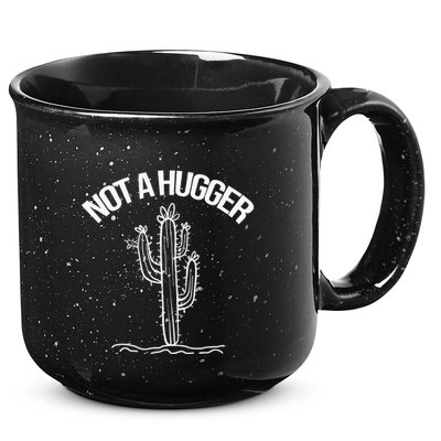 Not A Hugger Funny Vintage Cactus Sarcastic 15oz Campfire Ceramic Mug