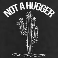 Not A Hugger Funny Vintage Cactus Sarcastic Golf Towel