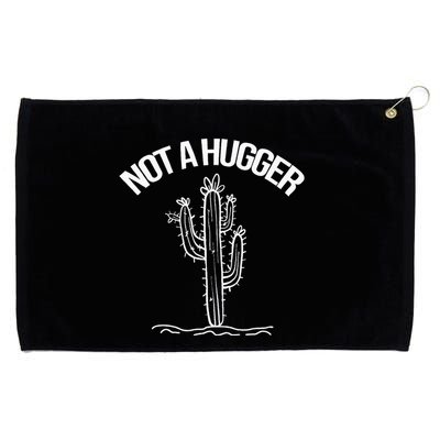 Not A Hugger Funny Vintage Cactus Sarcastic Grommeted Golf Towel