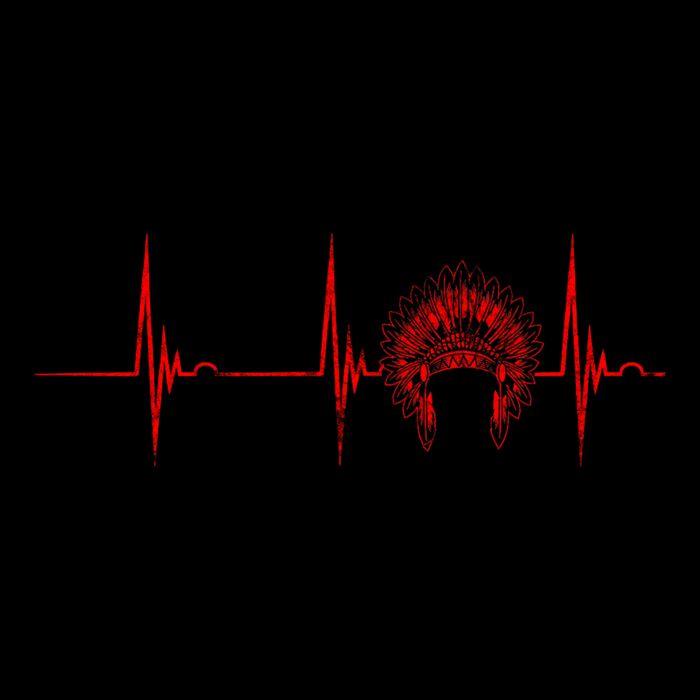 Native American Headdress Indian Chief Heartbeat Ekg Pulse 16 in Basic Backpack