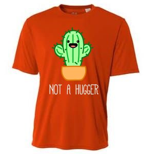 Not A Hugger Cactus Cute Kawaii Do Not Hug Meme Funny Gift Cooling Performance Crew T-Shirt