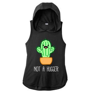 Not A Hugger Cactus Cute Kawaii Do Not Hug Meme Funny Gift Ladies PosiCharge Tri-Blend Wicking Draft Hoodie Tank