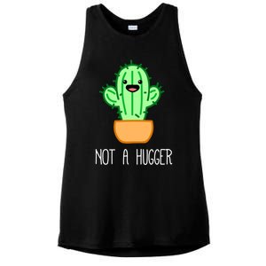 Not A Hugger Cactus Cute Kawaii Do Not Hug Meme Funny Gift Ladies PosiCharge Tri-Blend Wicking Tank