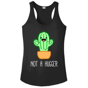 Not A Hugger Cactus Cute Kawaii Do Not Hug Meme Funny Gift Ladies PosiCharge Competitor Racerback Tank