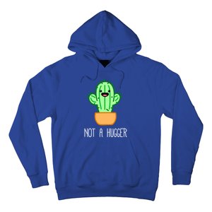 Not A Hugger Cactus Cute Kawaii Do Not Hug Meme Funny Gift Hoodie