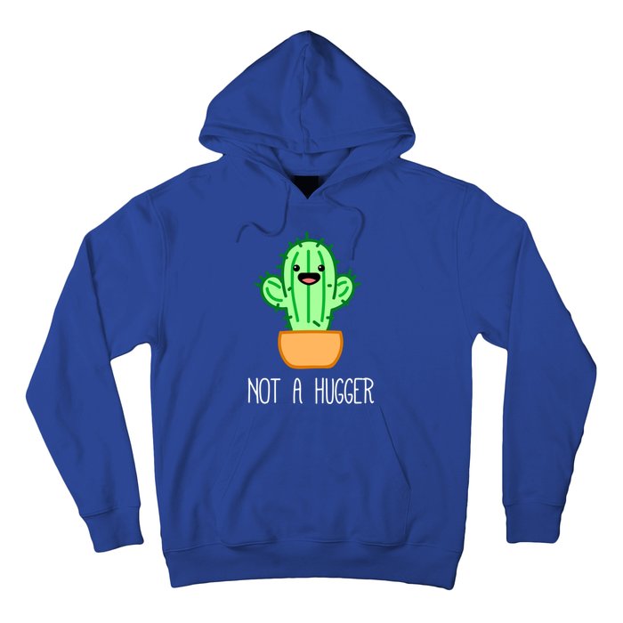 Not A Hugger Cactus Cute Kawaii Do Not Hug Meme Funny Gift Hoodie