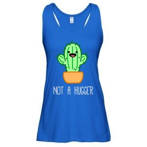 Not A Hugger Cactus Cute Kawaii Do Not Hug Meme Funny Gift Ladies Essential Flowy Tank