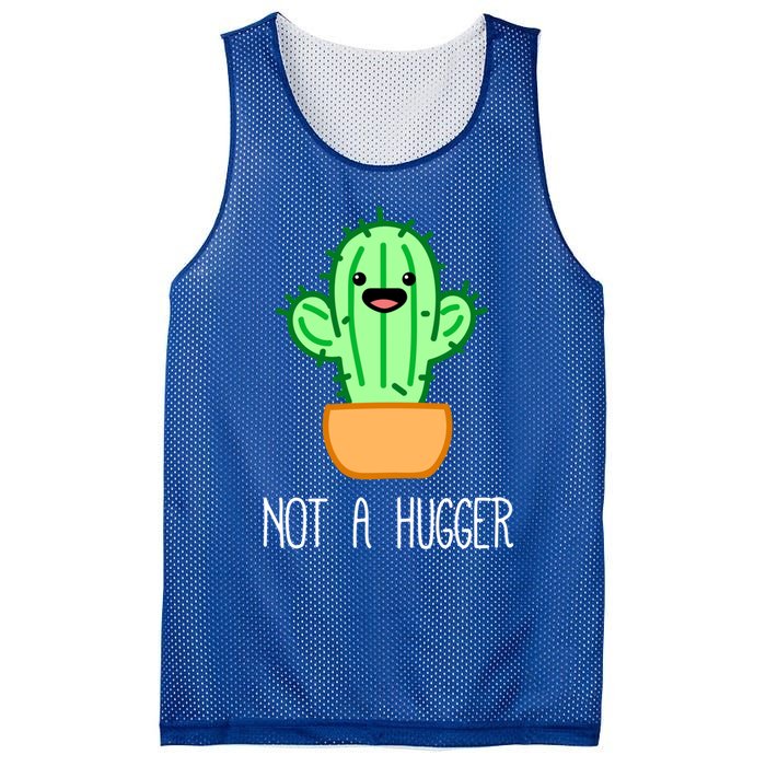 Not A Hugger Cactus Cute Kawaii Do Not Hug Meme Funny Gift Mesh Reversible Basketball Jersey Tank