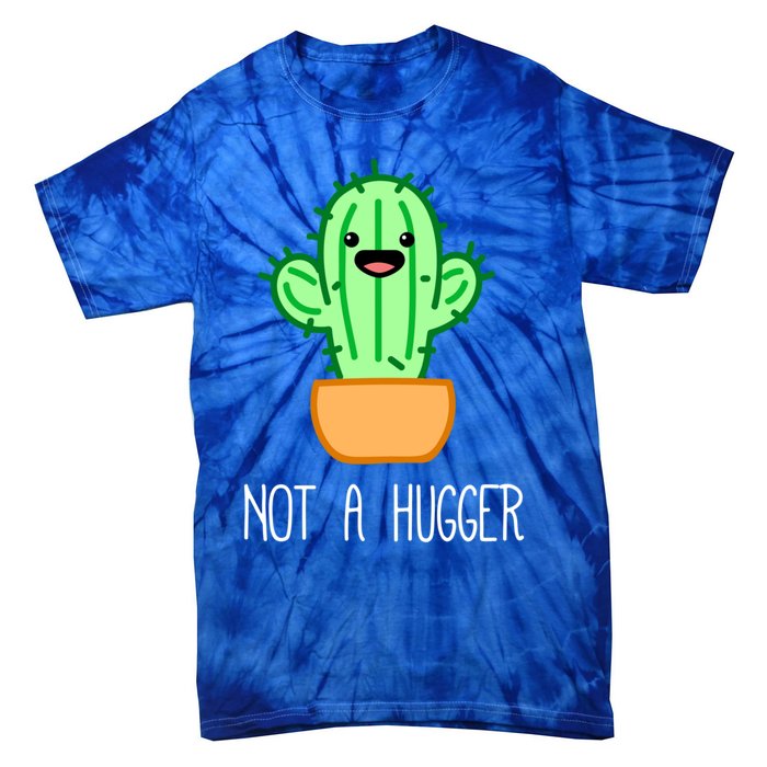 Not A Hugger Cactus Cute Kawaii Do Not Hug Meme Funny Gift Tie-Dye T-Shirt