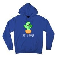 Not A Hugger Cactus Cute Kawaii Do Not Hug Meme Funny Gift Tall Hoodie